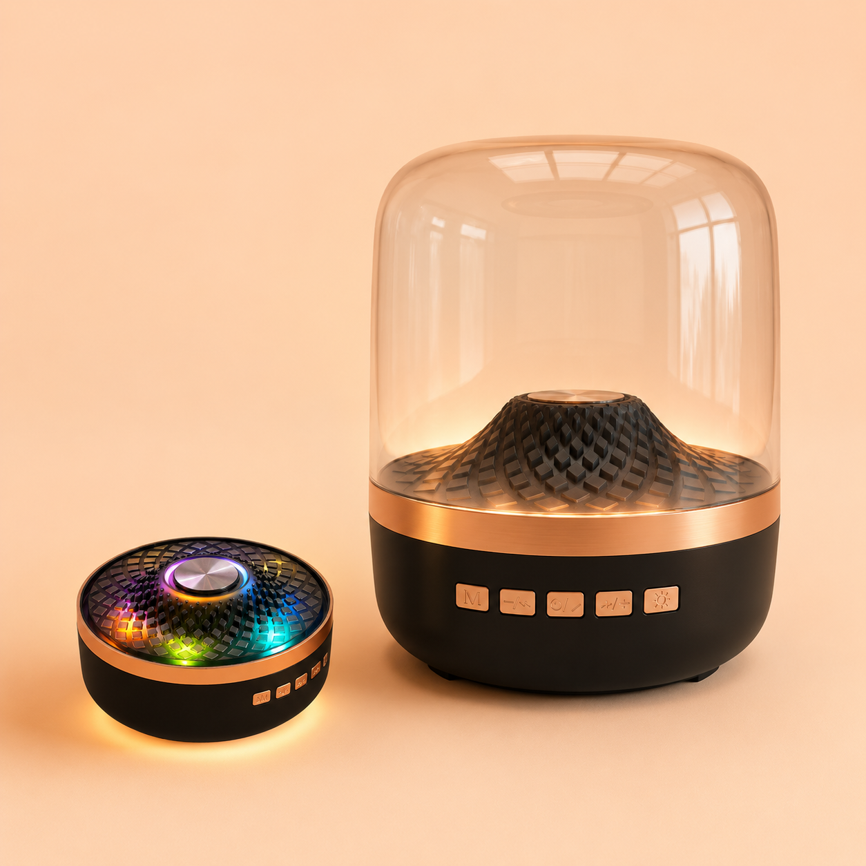 اسپیکر بلوتوثی چراغ‌دار BIG DIAMOND اورجینال | اسپیکر LED شارژی با بلوتوث 5.3 و طراحی کریستالی