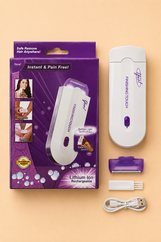 شیور بدن مارگون اورجینال مدل YES | اصلاح بدون درد صورت و بدن | موزن شارژی طرح Finishing Touch