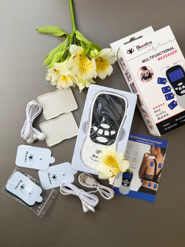 دستگاه تنس عضلانی بلوآیدیا اورجینال مدل BLD-610 مینی | TENS و EMS برای تسکین درد و ماساژ عضلات| فیزیوتراپی خانگی