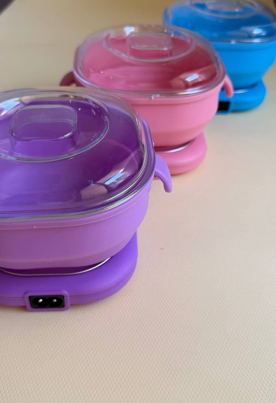 دستگاه ذوب وکس سیلیکونی تاشو اورجینال | موم گرم کن ۴۰۰ میلیلیتری ۱۰۰ وات