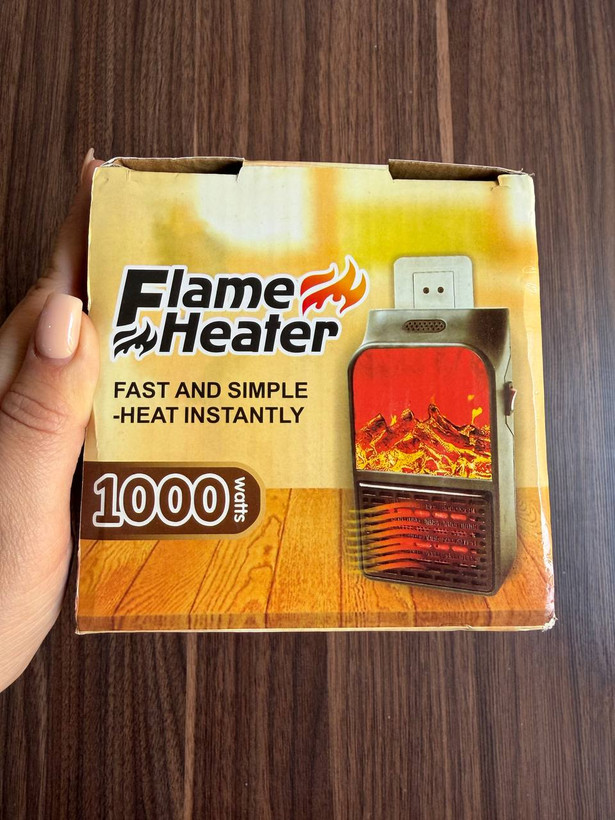 هیتر برقی پریزی Flame Heater اورجینال | ۱۰۰۰ وات طرح شومینه با ریموت کنترل