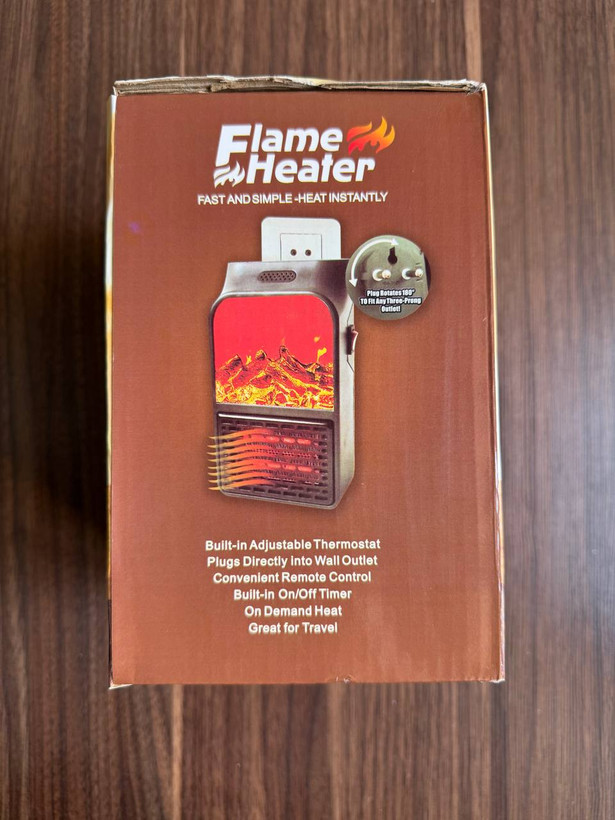 هیتر برقی پریزی Flame Heater اورجینال | ۱۰۰۰ وات طرح شومینه با ریموت کنترل