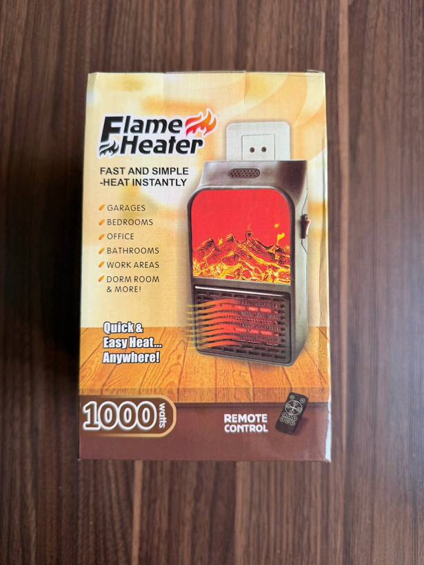 هیتر برقی پریزی Flame Heater اورجینال | ۱۰۰۰ وات طرح شومینه با ریموت کنترل